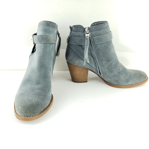 Sam Edelman Maurine Grey Suede Ankle Boots - Picture 1 of 9